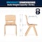 Flash Furniture Rectangle 23.625 W, 47.25 L, 23.5 H, Plastic, Steel, Brown YU-YCY-060-0036-RECT-TBL-NAT-GG - alternate 8
